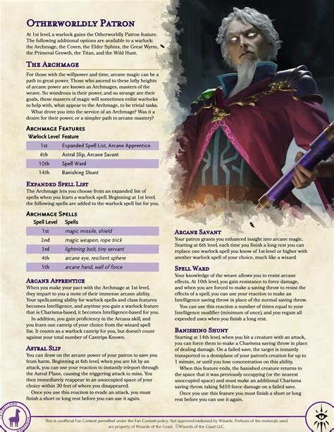 d&d 5e warlock patrons.